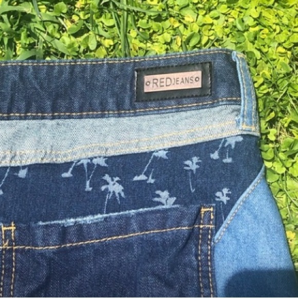 LNWOT Vintage Asymmetrical Patched Skirt - Picture 3 of 3